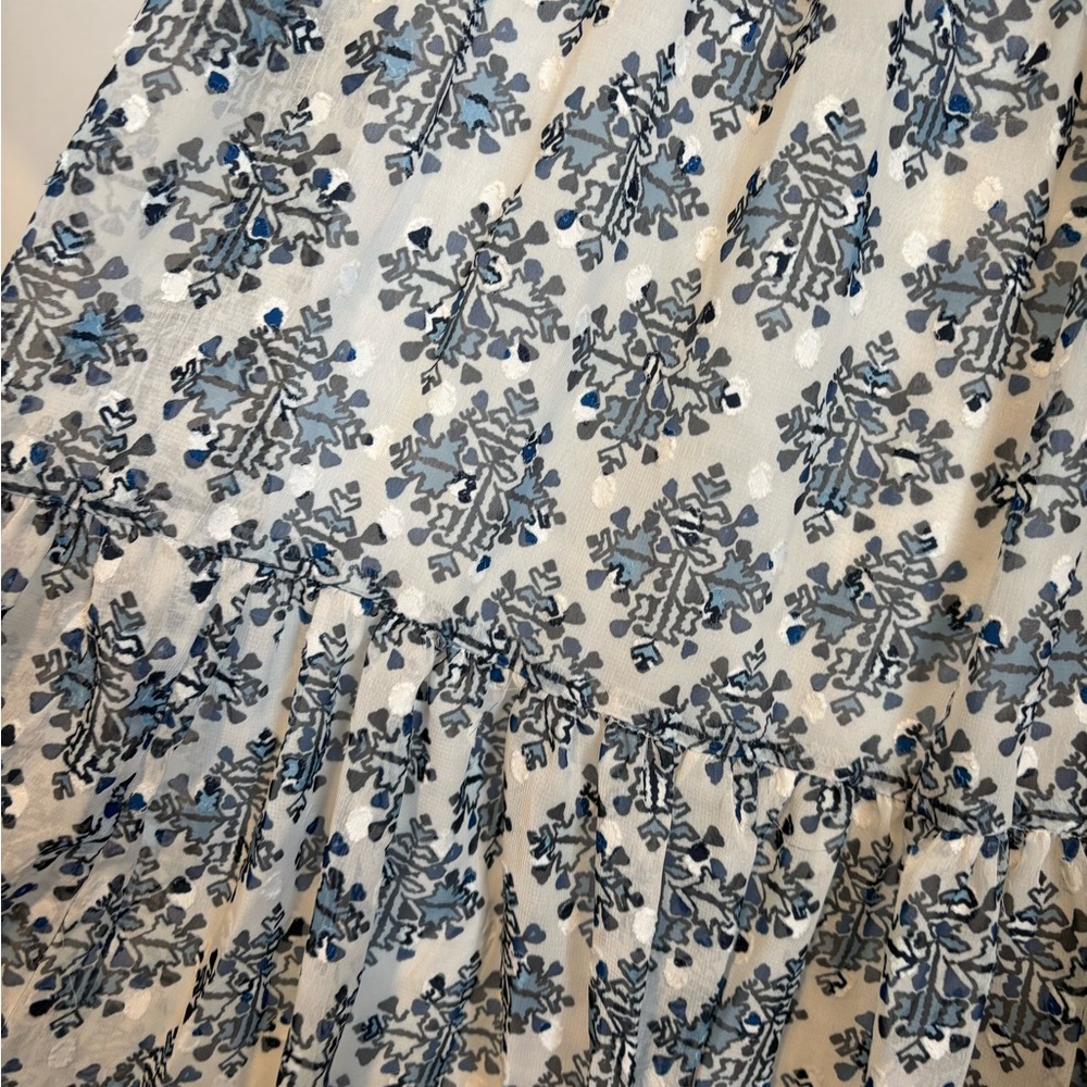 Flag & Anthem Printed Textured Tiered Boho Maxi Skirt - Picture 3 of 5